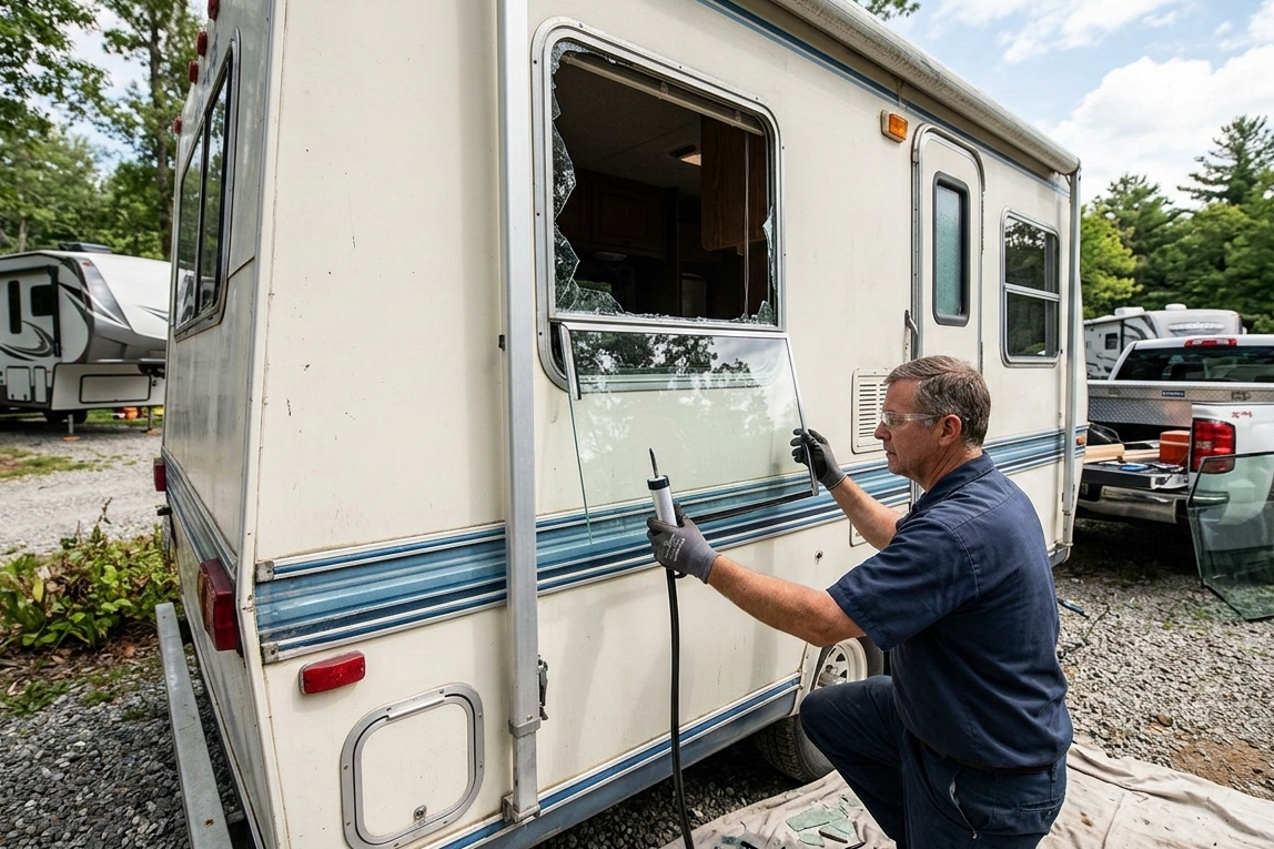 Travel Trailer Glass Repair